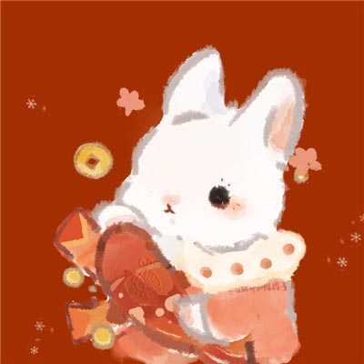2023新年超喜庆的兔兔头像合集，钱兔无忧钱兔似锦兔然暴富头像