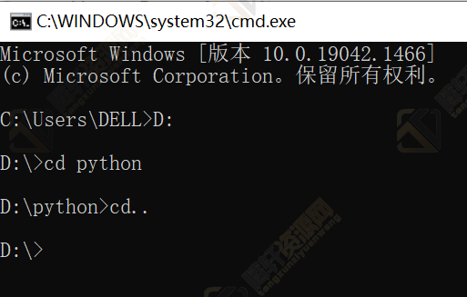 Win10 怎么使用CMD进入D盘某个文件？