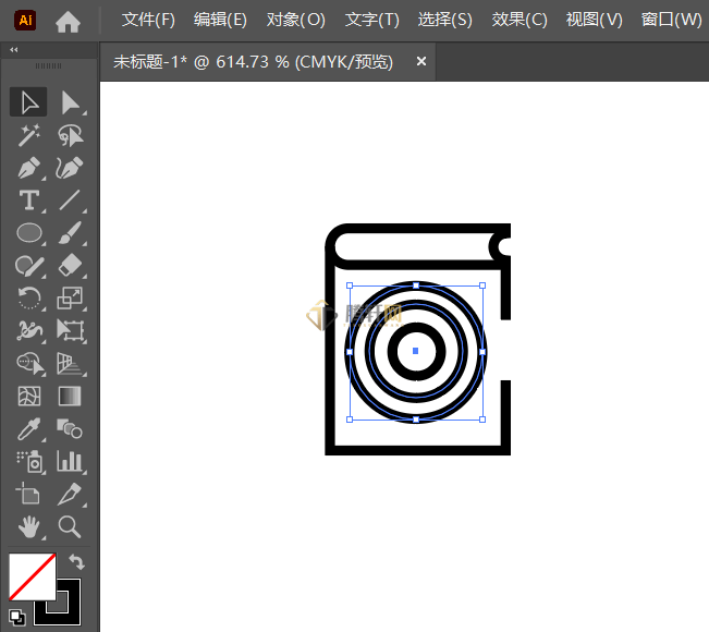 Adobe Illustrator如何绘制箭射上书本上第4步