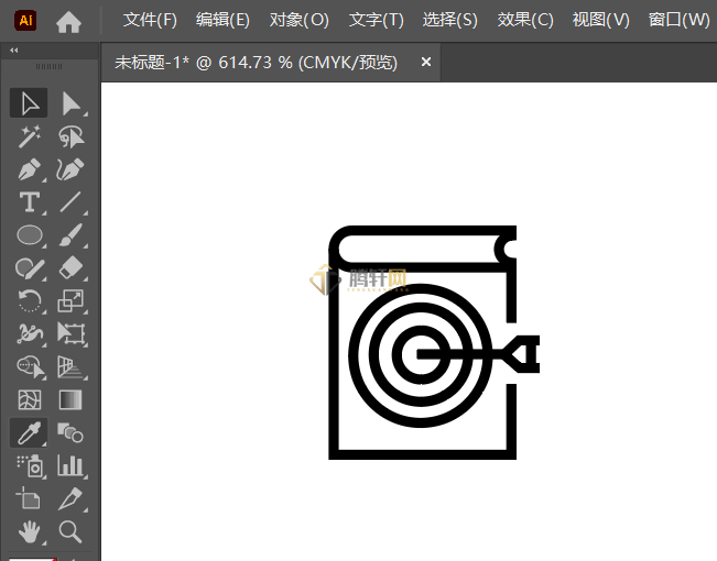 Adobe Illustrator如何绘制箭射上书本上第5步
