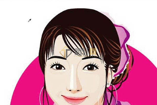 Adobe Illustrator软件如何设计围巾女孩头像第10步
