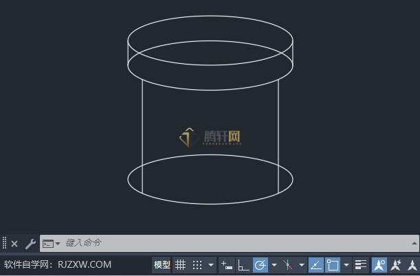 Auto CAD2024绘制圆形盒子的方法第5步