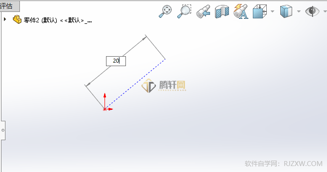 SolidWorks创建3点边角矩形的方法第3步